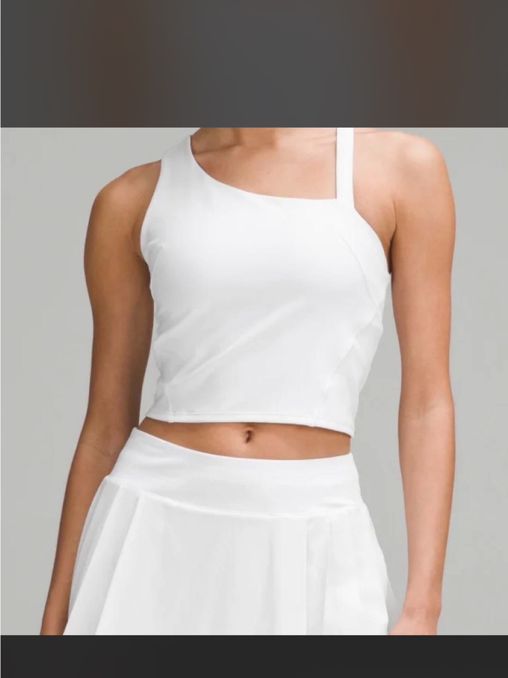 Lululemon Everlux asymmetrical tan is tank top